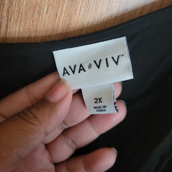 AVA and VIV for Target black maxi sun dress in 2X - Picture 2 of 6